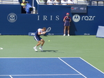 Daniil MEDVEDEV [2] is concentrating on the ball