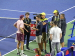 Winner Tommy PAUL (USA) [12] and the Media 11 August 2023 National Bank Open