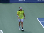 Alejandro DAVIDOVICH FOKINA (ESP) walking Centre Court in semifinal match 12 August 2023 National Bank Open