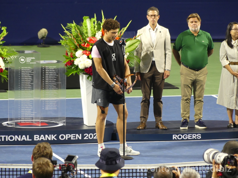 A long speech by Ben Shelton, NBO 2025 Champion, August 7, 2025