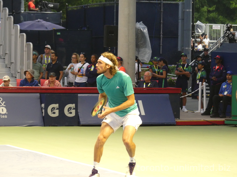 Stefanos Tsitsipas (GRE) playing on the Court with Christopher O'Connell (Aus), July 30, 2025. NBO 2025