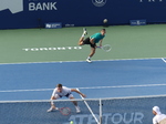Neil Skupski is serving now in the second set tiebreaker, Championship Doubles Final on August 7, 2025 