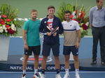 Champions posing for photos