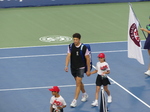 Another look at Ben Shelton coming to the Centre Court to play the Championship Singles Final on August 7, 2025