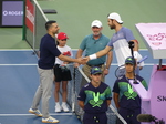 Opening Ceremony at the Net with Karen Khachanov NBO 2025 in Toronto, August 7, 2025 