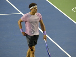 Real sweat is visible on Ben Shelton, and his leg is taped with the black K-tape. The NBO 2025 Toronto is a Championship Final 