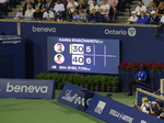 Scoreboard showing a set point for Ben Shelton, NBO 2025 in Toronto, August 7, 2025