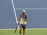 Karen Khachanov walking the Court before his serve.