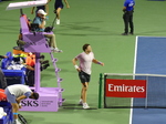 A jubilant Ben Shelton on the Centre Court