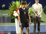 Ben Shelton is in front of the microphone, giving a speech as the NBO 2025 Toronto Champion.