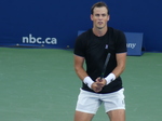 Canadian Vasek Pospisil during the qualifying match on August 27, 2025. NBO 2025 Toronto