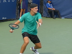 Closeup of Jakub Mensik (CZE) playing on the Court with Tristan Boyer (USA), July 30, 2025. 
