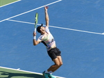 Alexandar Vukic serving on the Court, playing Frances Tiafoe (USA), August 1, 2025, NBO 