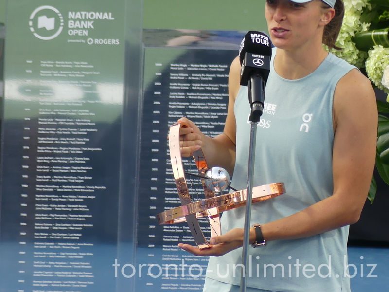 NBO 2026 Champion Iga Swiatek with her Trophy