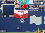 Polish flag on the display courtesy of the Polish fans attending the finals