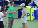 Iga Swiatek being intervied by TC Sports Network