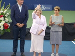 WTA Supervisor Donna Kelso with raised hands