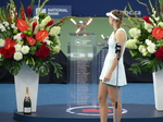 Championship runners-up Elena Rybakina is looking at the trophies