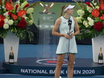 Elena Rybakina with the Runners-up Trophy