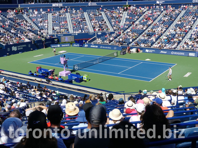 Scoreboard on Centre Court: Bartunkova Vs. Andrescu 2:5