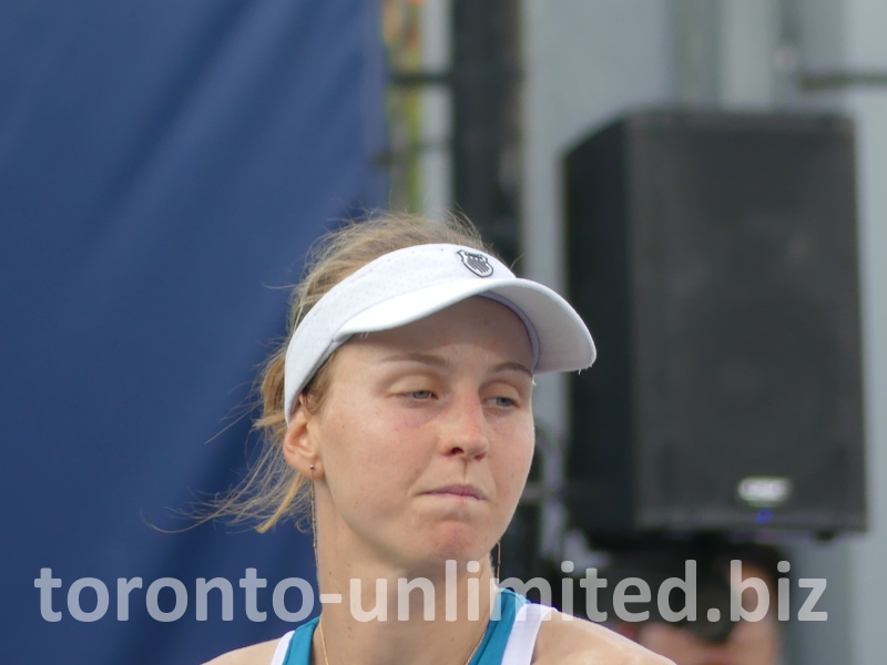 Close-up of Liudmila Samsonova's face.