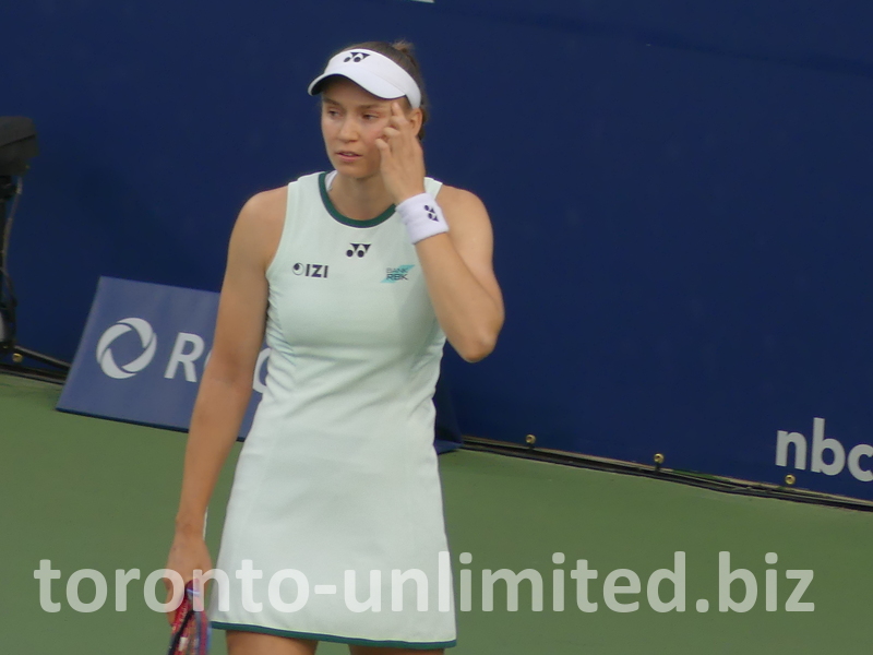 Concentrated Elena Rybakina.