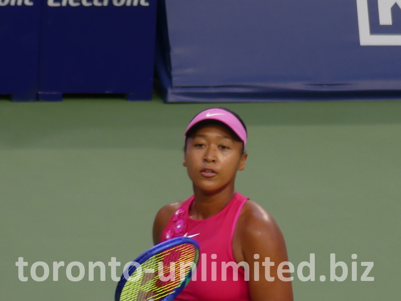 Closeup of Naomi Osaka's face.
