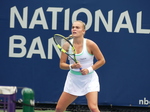 Concentrated Sara Bejlek on the Court.