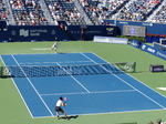 Central Court view of the match with Batyunkova serving.