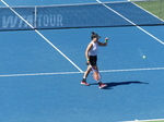 Bianca Andrescu is walking on the Centre Court.