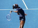 See the back stretch of Coco Gauff with her serving motion.
