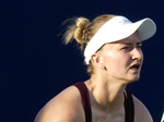 Close-up of Barbora Krejcikova's face.