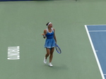 More gesticulation from Marta Kostyuk on Central Court in the match with Swiatek.