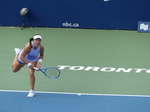 Jessica Pegula serves to Diana Schneider.