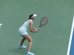 Elena Rybakina awaits the ball!