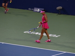 Now, Naomi Osaka is preparing to serve Elena Rybakina in the quarterfinal match.