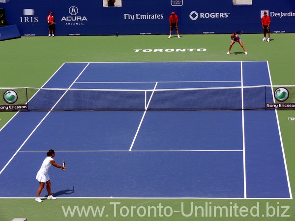 Francesca Schiavone serving.