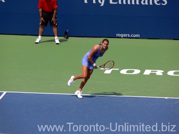 Amelie Mauresmo in play.