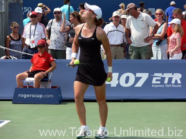 Samantha Stosur on Grandstand against Heidi El Tabakh of Canada.