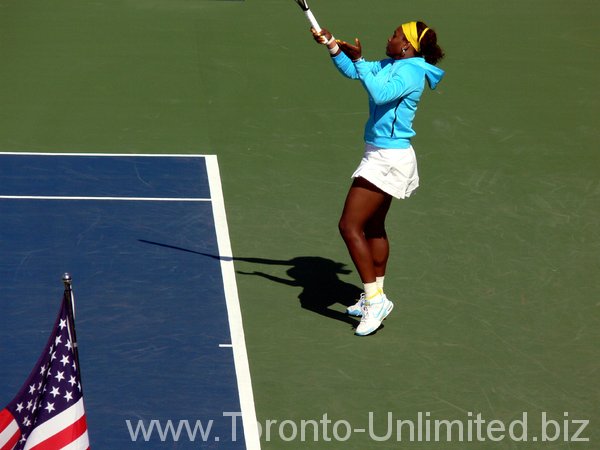 Serena Williams playing Lucie Safarova. Rogers Cup 2009.