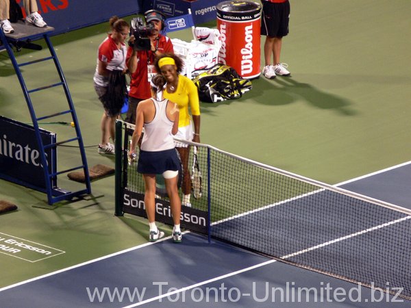 Williams Vs. Shvedova match is over! Rogers Cup 2009.