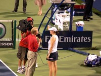 Alisa Kleybanova winner in post-game interview.