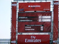 Scoreboard Tennis Stosur, Dementieva; 2 : 1