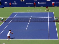 Francesca Schiavone serving.