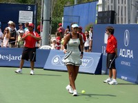 Heidi El Tabakh of Canada on Grandstand Court.