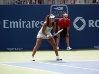 Heidi El Tabakh of Canada receiving.