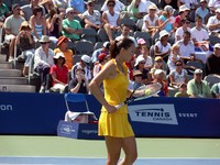 Jelena Jankovic in concentration.
