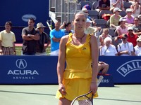 Jelena Jankovic disappointed with the point.
