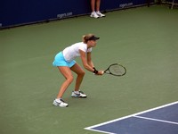 Lucie Safarova receiving.