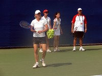 Martina Navratilova, practice.